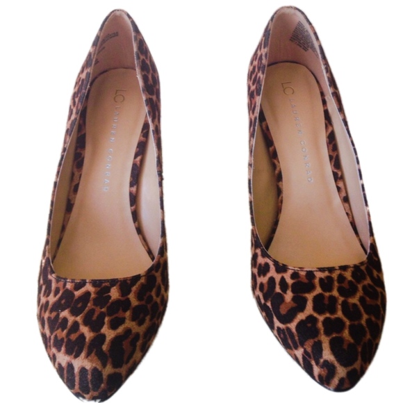 LC Lauren Conrad Leopard High Heel Shoes NWT - Picture 4 of 7